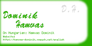 dominik hamvas business card